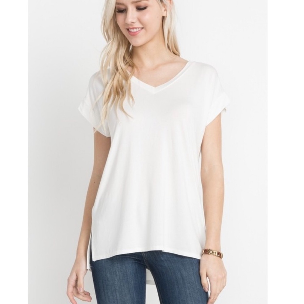 Bamboo short sleeve T-shirt  Off White